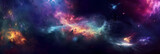 abstract space loop in a colorful universe, generative ai