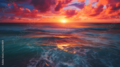 sunset over the sea, generative ai © Marc