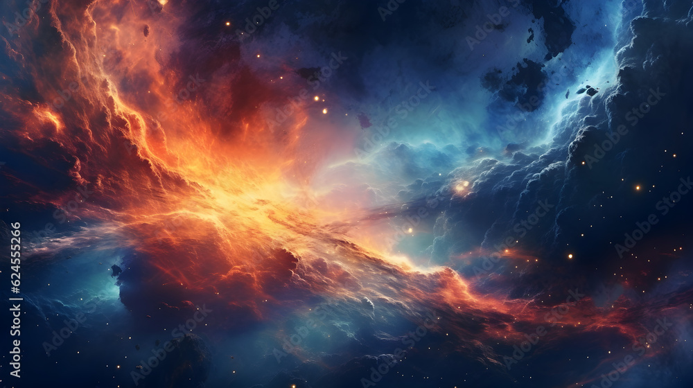 awesome space nebula background, generative ai, 