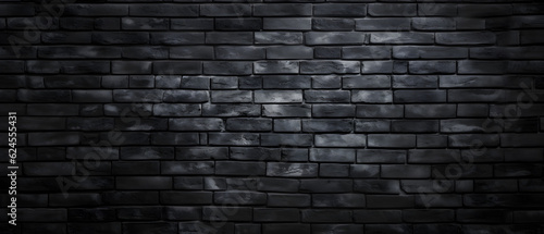 black brick wall background  generative ai