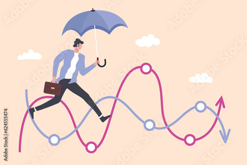 Risk management, investment concept vector. Strategy of company, evaluatio. Risks assessment.