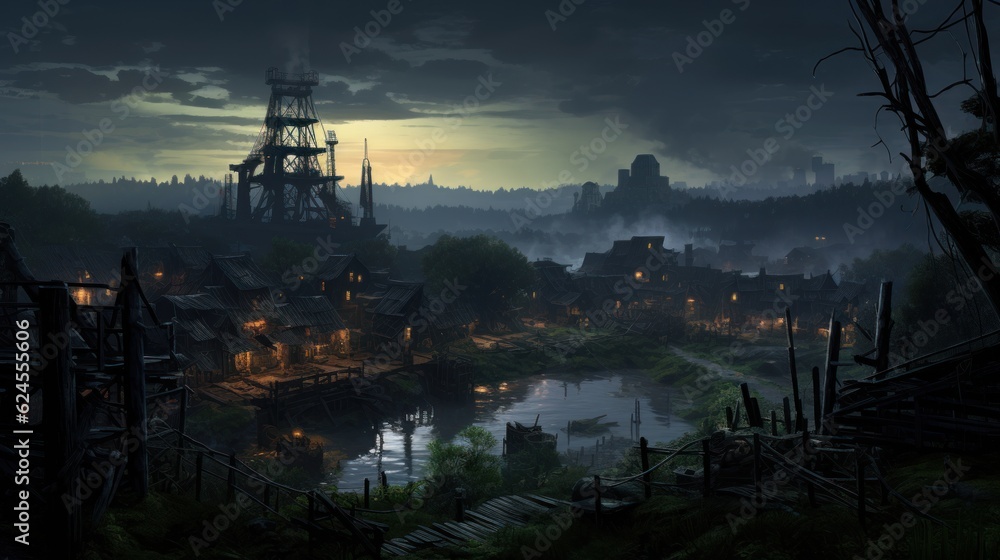 Fototapeta premium Open World Environment Game Art