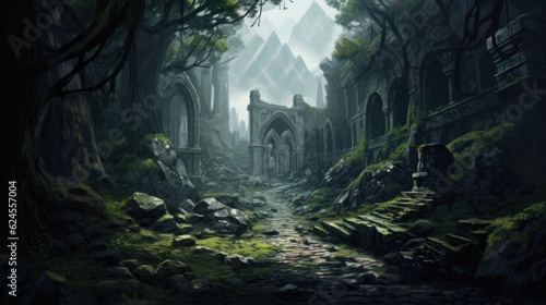 Role Playing Game Landscape with secret unknown places Artwork