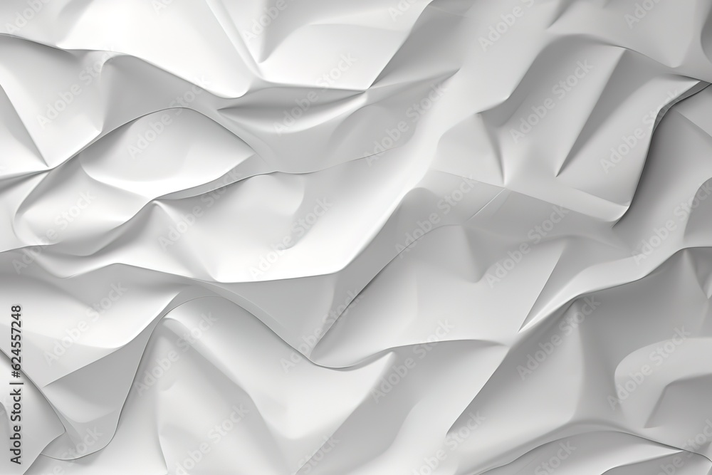 Fototapeta premium White crumpled paper background texture. Stop motion animation. Seamless looping