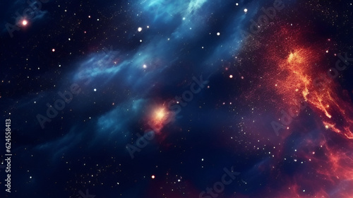 Crimson Cosmic Mists  Mystical Red Nebulae in Space  generative ai