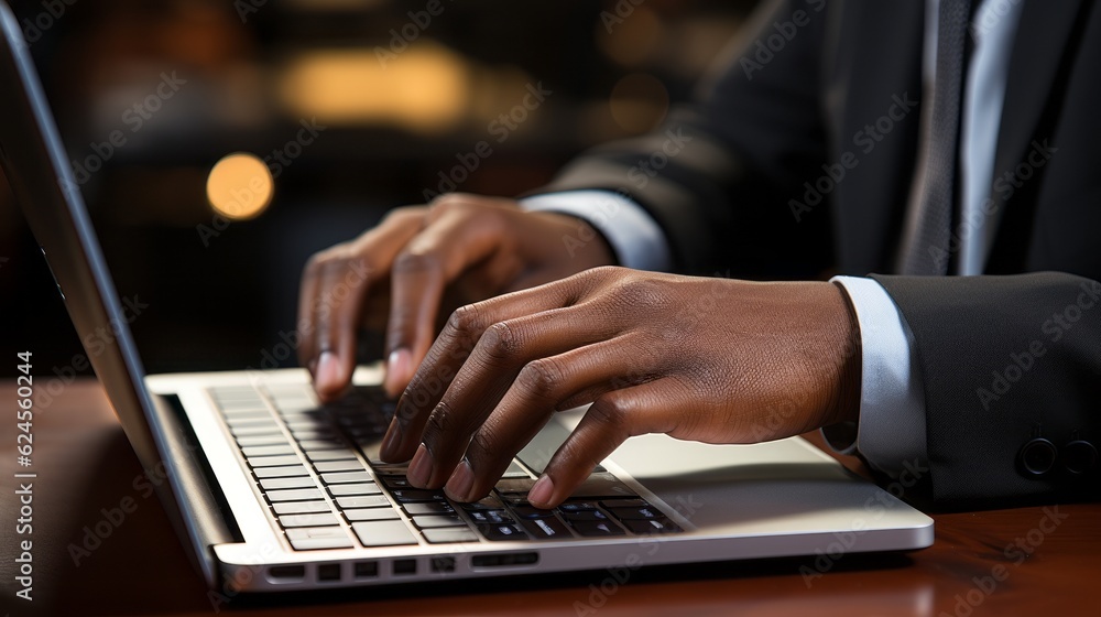 Hands on a laptop. Generative AI. Hands on a laptop. Generative AI.