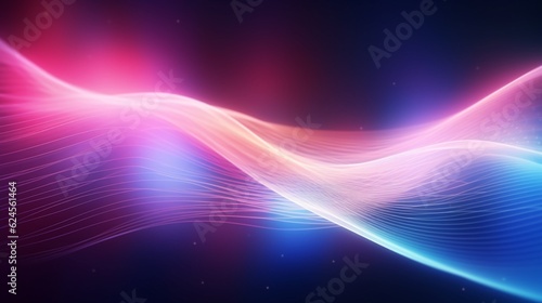 Abstract futuristic background with pink blue glowing neon moving high speed wave lines and lights. Data transfer concept Fantastic wallpaper design.