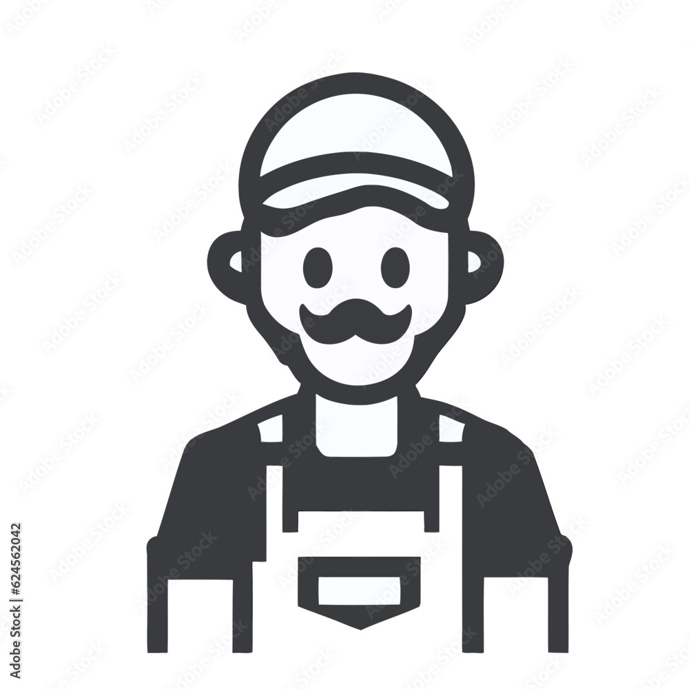 Vector of a Male Mechanic, Simple Vector Illustration for Automotive and Repair Projects Vector of a Male Mechanic, Simple Vector Illustration for Automotive and Repair Projects
