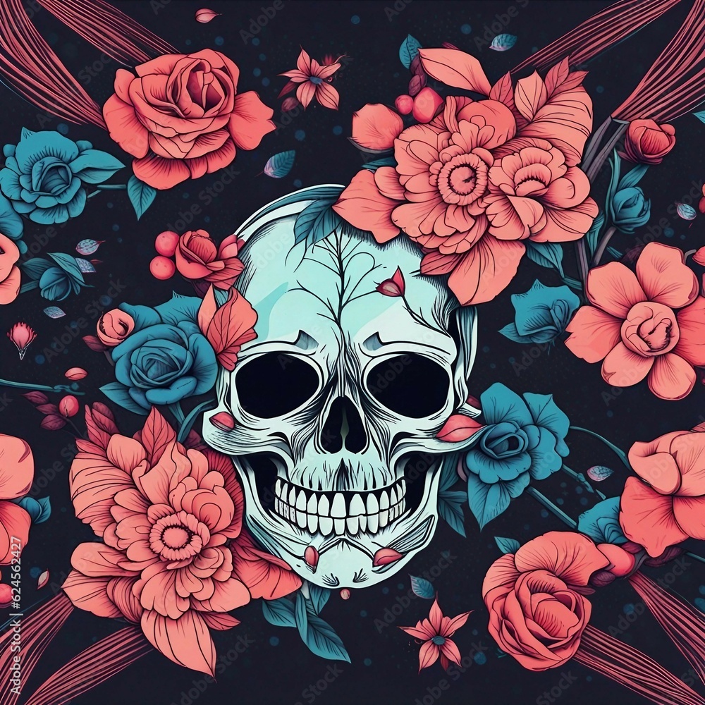 flower skull flower skull