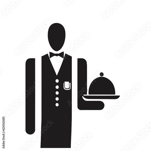 Male Servant Vector, Illustration of a Butler ,male servant vector art