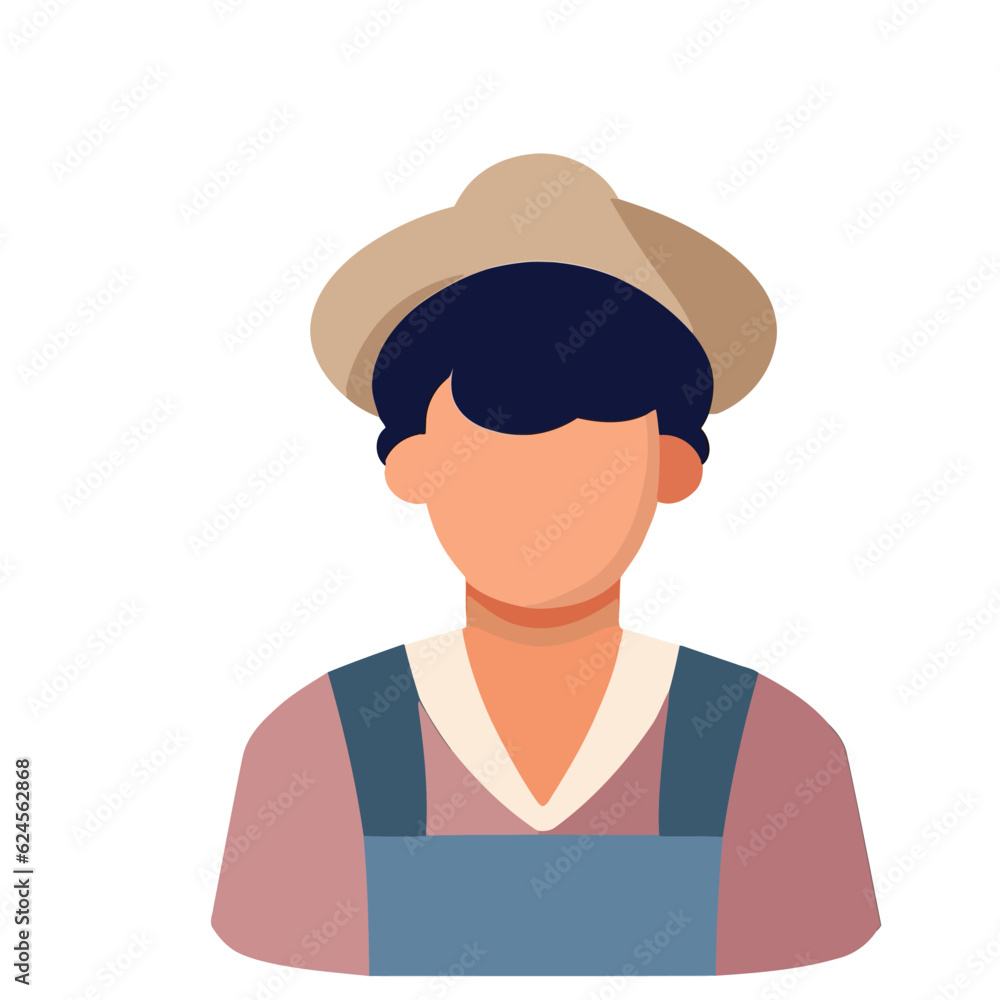 Man Profile Vector, Professional Male Portrait Illustration for Avatar Designs