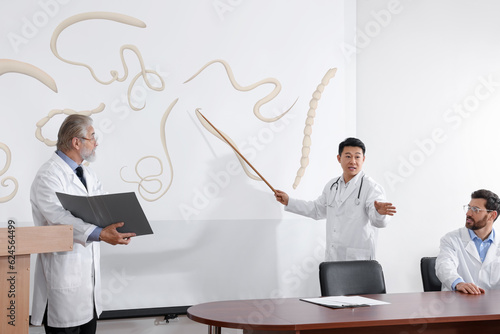 фотографія Professors giving lecture in gastroenterology