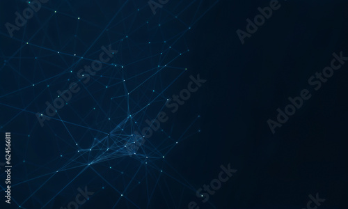 Abstract blue technology hexagonal background 