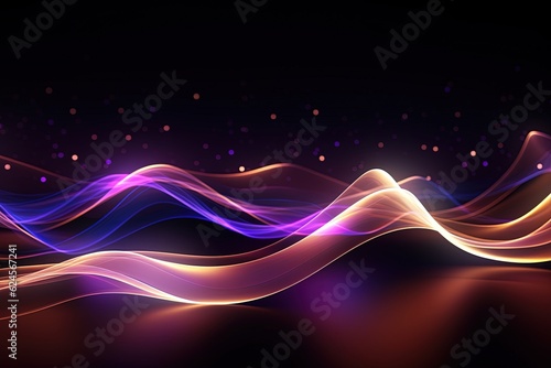 abstract futuristic background with pink blue glowing neon moving high speed wave lines and bokeh lights. Data transfer concept Fantastic wallpaper