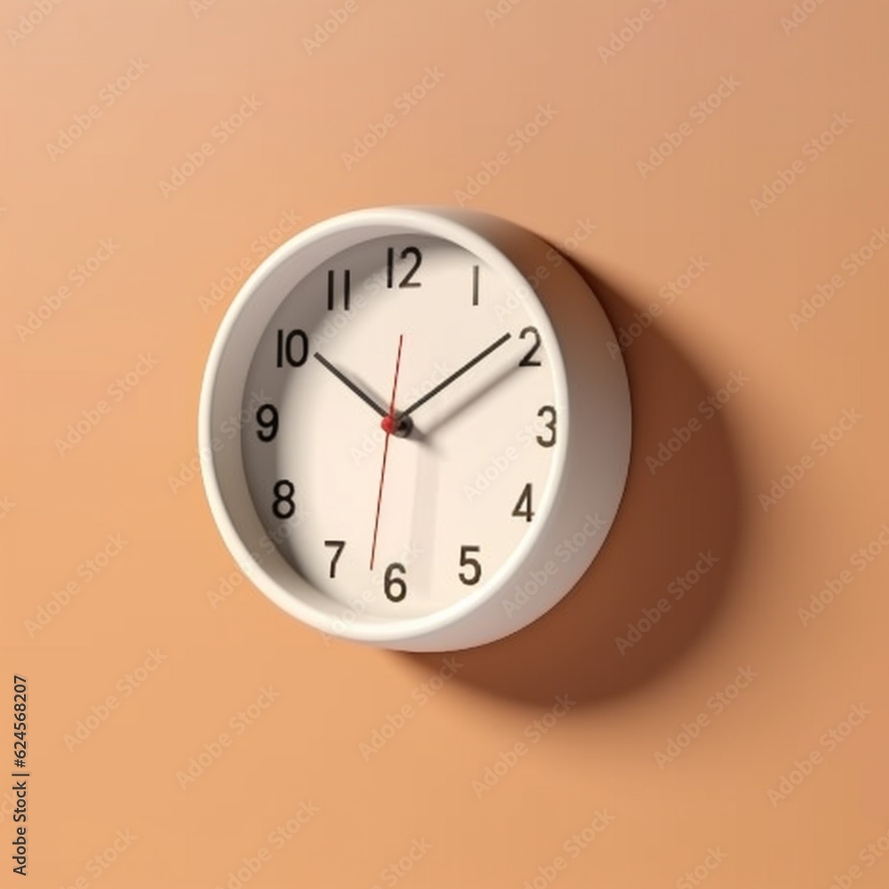 Clock show time reminder cartoon illustration, AI Generated Clock show time reminder cartoon illustration, AI Generated