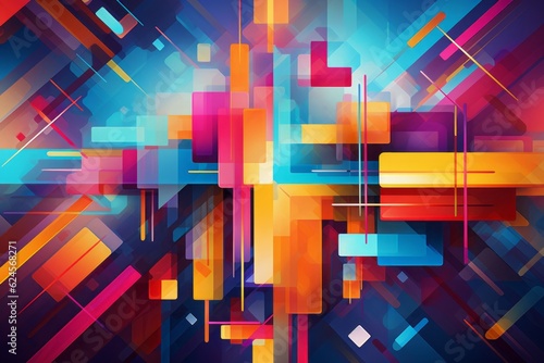 Vibrant and Playful Abstract Shapes Unveiled, Generative AI