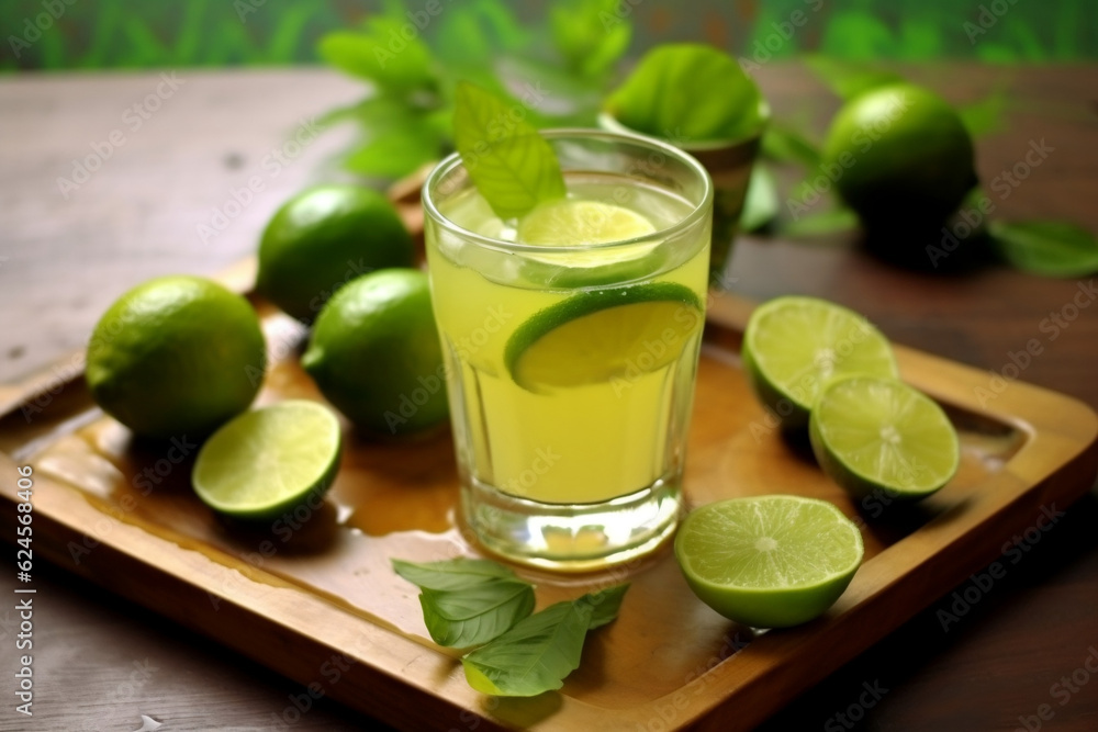 mojito cocktail on wooden table mojito cocktail on wooden table