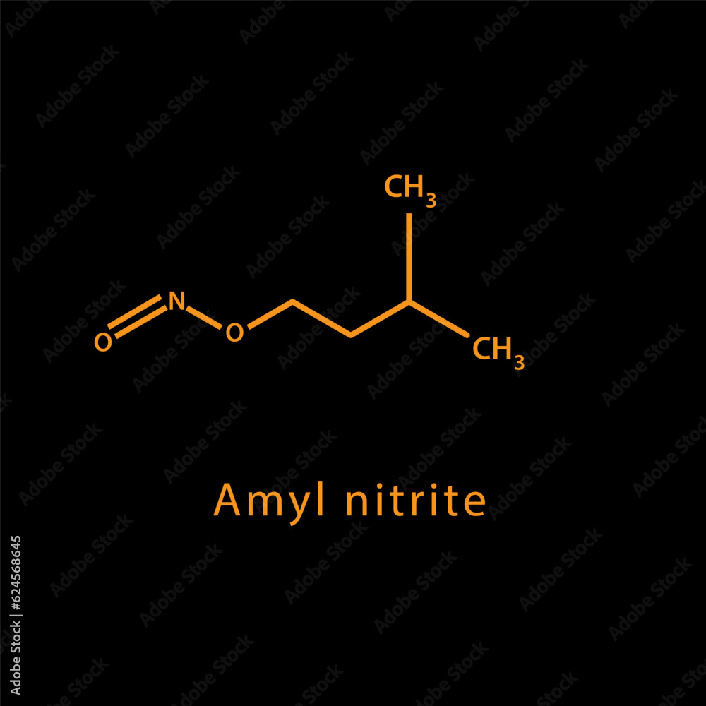 Obraz premium Chemical structure formula flat style illustration