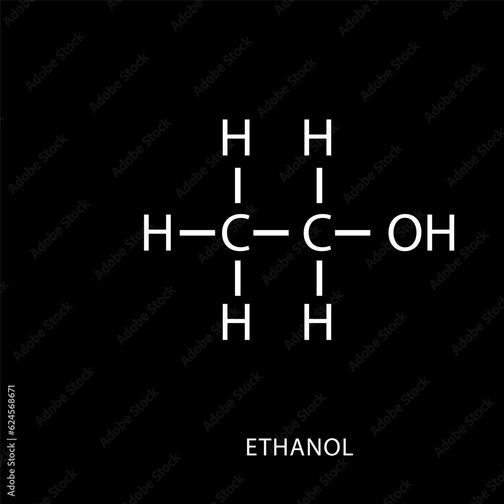 Chemical structure formula flat style illustration Chemical structure formula flat style illustration
