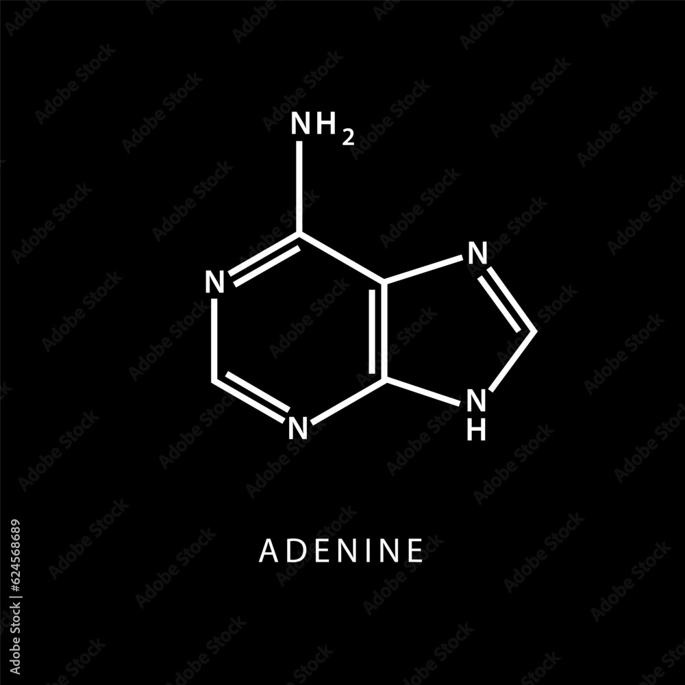 Chemical structure formula flat style illustration Chemical structure formula flat style illustration