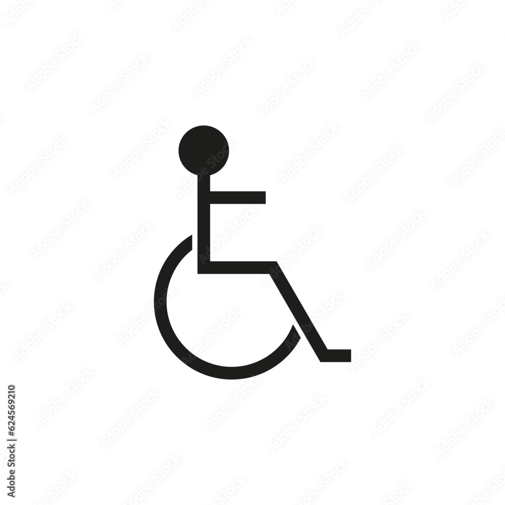 Disabled handicap icon. Vector illustration. EPS 10. Disabled handicap icon. Vector illustration. EPS 10.
