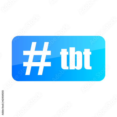 Tbt hashtag. Thursday throwback symbol. Vector illustration. EPS 10. photo