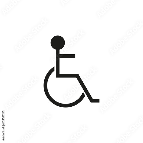 Disabled handicap icon. Vector illustration. EPS 10.