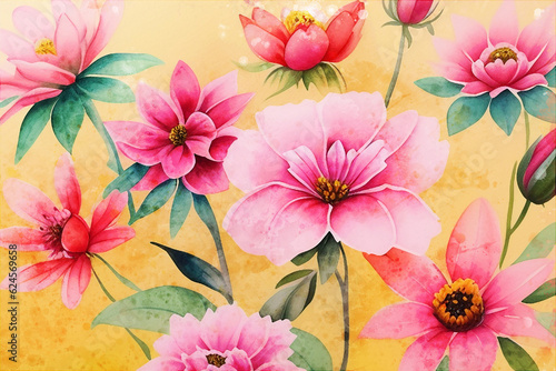 Beautiful abstract colorful floral illustration