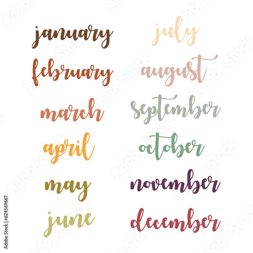 January and December sticker. (Winter)