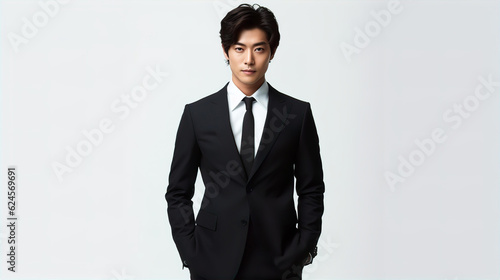 スーツを着たビジネスマン・男性・サラリーマン・イケメン俳優（Generative AI）

