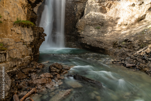 Summer time scenes in Banff National Park with Johnston Canyon in view. Nature  beautiful tourism view. 