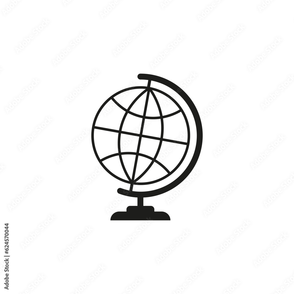 Globe Icon. Vector illustration. EPS 10.