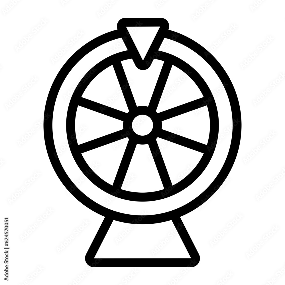 roulette line icon