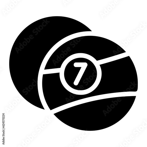 billiard ball glyph icon
