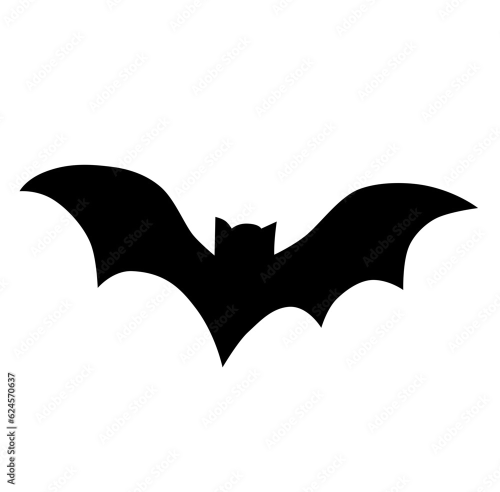 Fototapeta premium Cute bat halloween silhouette