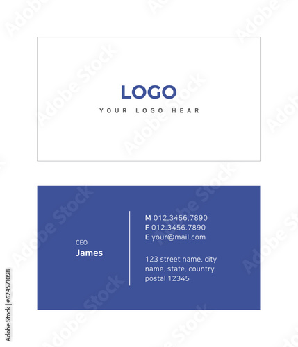 A simple, modern style business card template design.