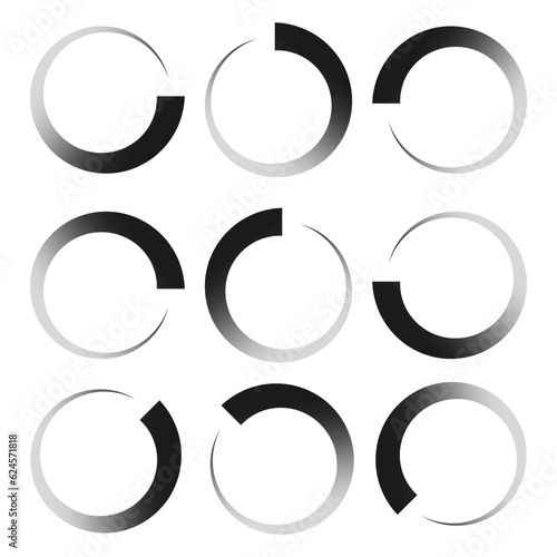 Preloader, buffer shape or progress indicator. Vector illustration. EPS 10.