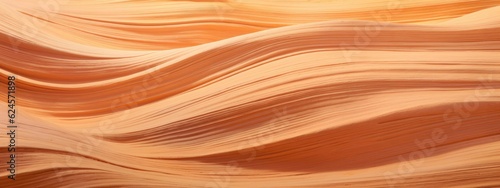 Textured waves of rippling sandstone evoke a serene desert landscape on the wall texture. Generative AI