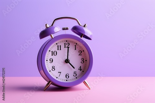 Wallpaper Mural Alarm clock isolated on purple background, old alarm clock, Generative AI
 Torontodigital.ca