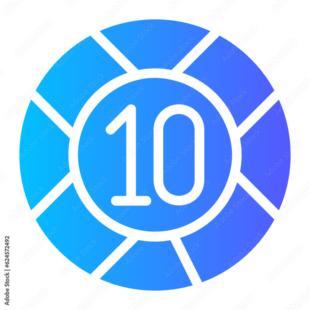 Obraz premium poker chip gradient icon