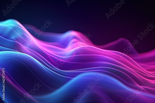 abstract futuristic background with pink blue glowing neon moving high speed wave lines and bokeh lights. Data transfer concept Fantastic wallpaper