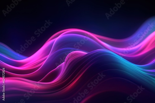 abstract futuristic background with pink blue glowing neon moving high speed wave lines and bokeh lights. Data transfer concept Fantastic wallpaper