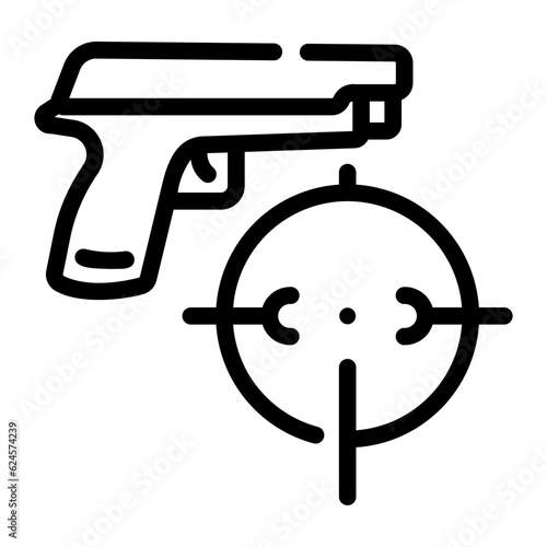 shooting game Line Icon