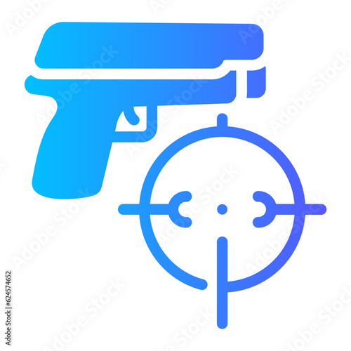 shooting game Gradient icon