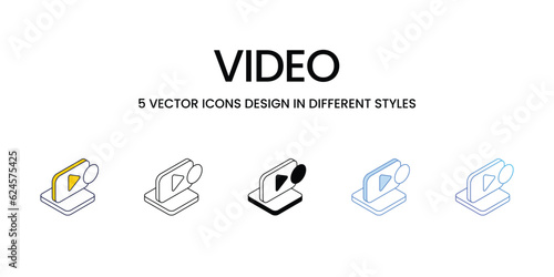 Chat Icon Design in Five style with Editable Stroke. Line, Solid, Flat Line, Duo Tone Color, and Color Gradient Line. Suitable for Web Page, Mobile App, UI, UX and GUI design.