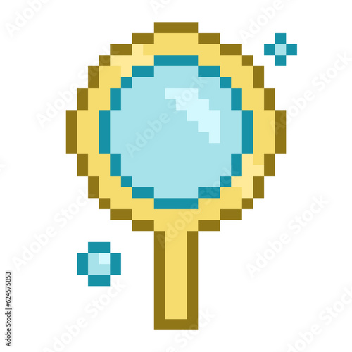 Bubble Blower Stick, Pixel Art Icon, Isolated
