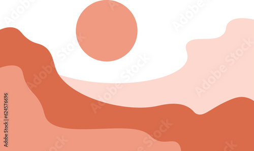 Wallpaper Mural Abstract bohemian landscape illustration vector element Torontodigital.ca