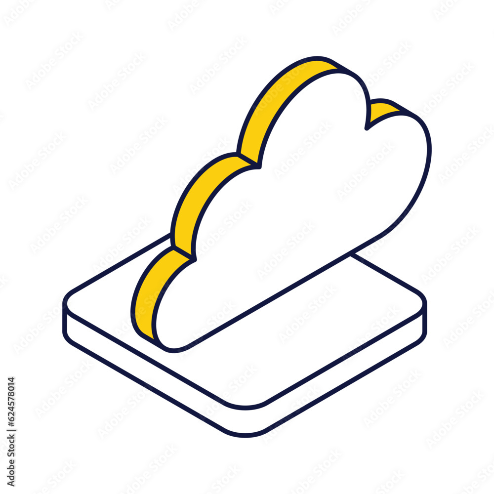 Cloud Icon, vector stock illustration. Cloud Icon, vector stock illustration.