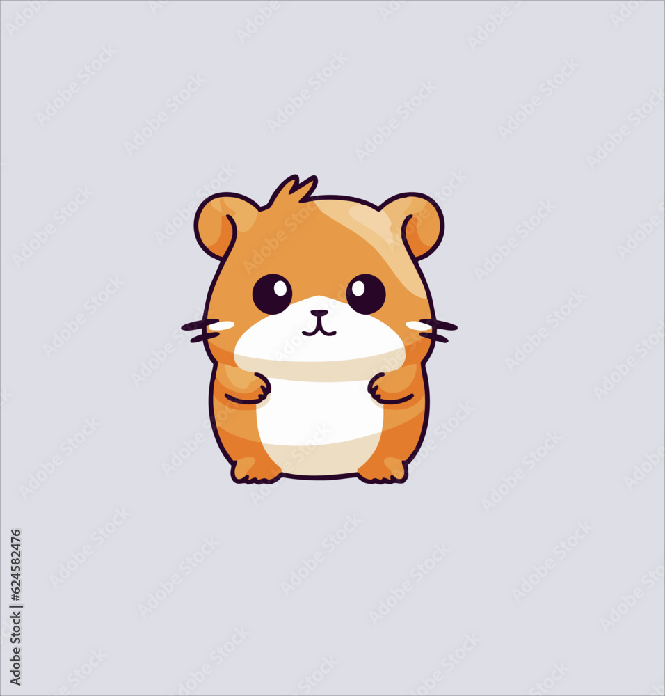 Fototapeta premium Hamster vector illustration design. cartoon cute hamster animal
