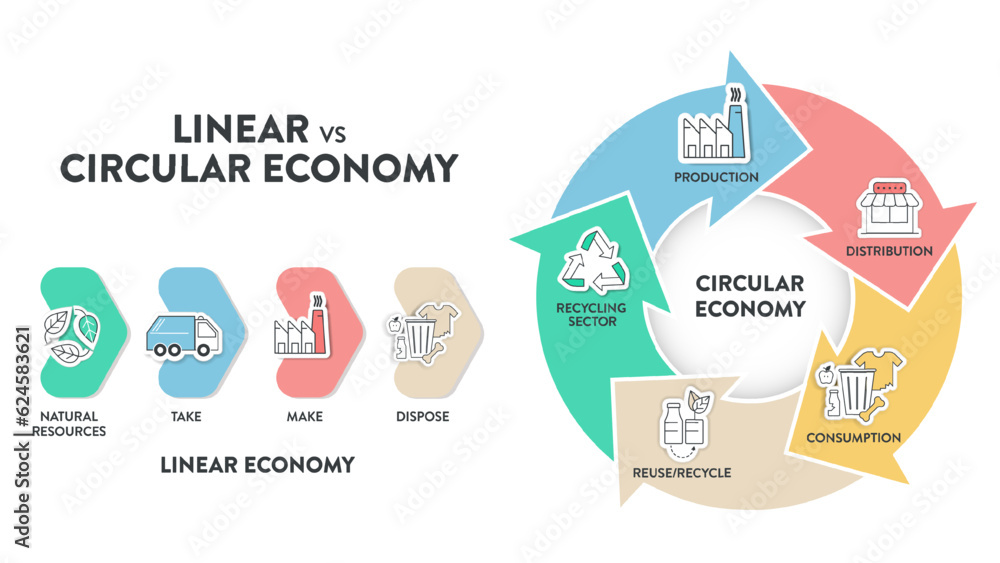 Vetor de The vector infographic diagram of the difference between the ...